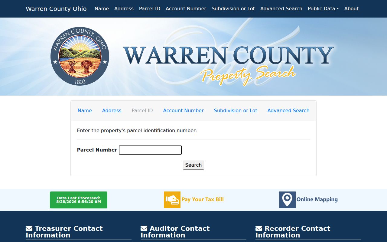 Lebanon residents directory Warren County Auditor property search